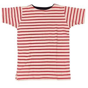 🔺️Dockers White & Red Striped Short Sleeve Top Small
